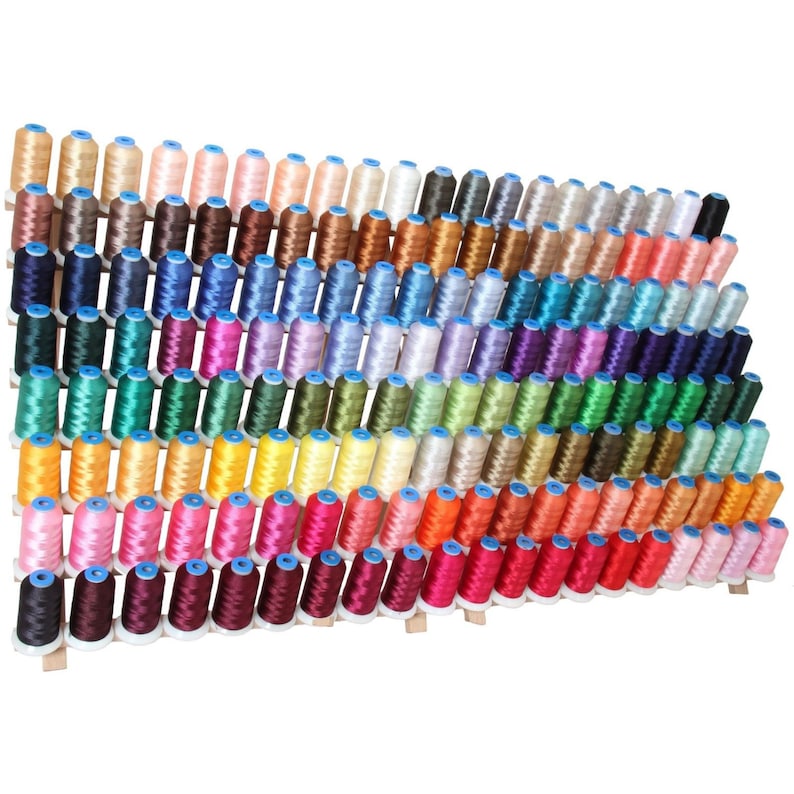 Machine Embroidery Thread Set 160 Colors Large 1000m Spools Etsy