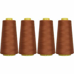 4 Big Cones Toast Color Serger Sewing Thread 2750 Yd Tex 27 40s2 - Threadart