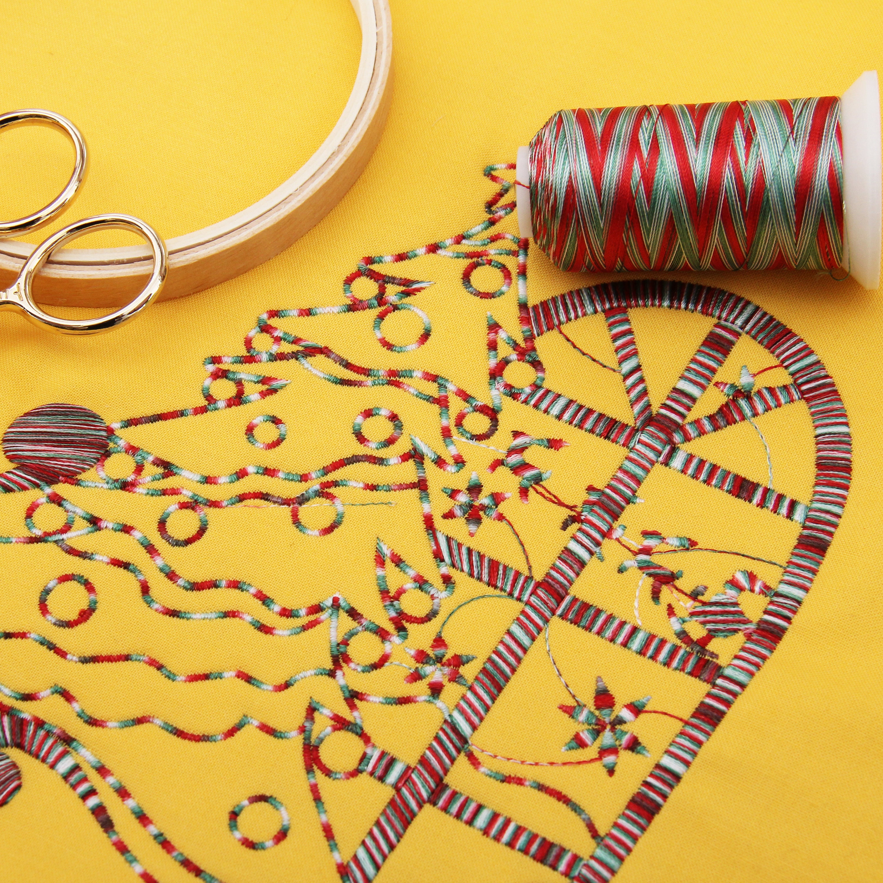 Multicolor Polyester Thread - 25 Variegated Colors Available ...