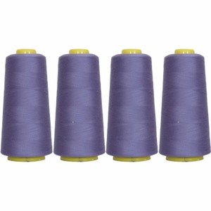 4 Big Cones Periwinkle Serger Sewing Thread 2750 Yd Tex 27 40s2 - Threadart