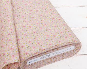 Threadart Sevenberry Pink Floral Cotton Quilting Fabric - 1, 3 & 10 Yard Cuts