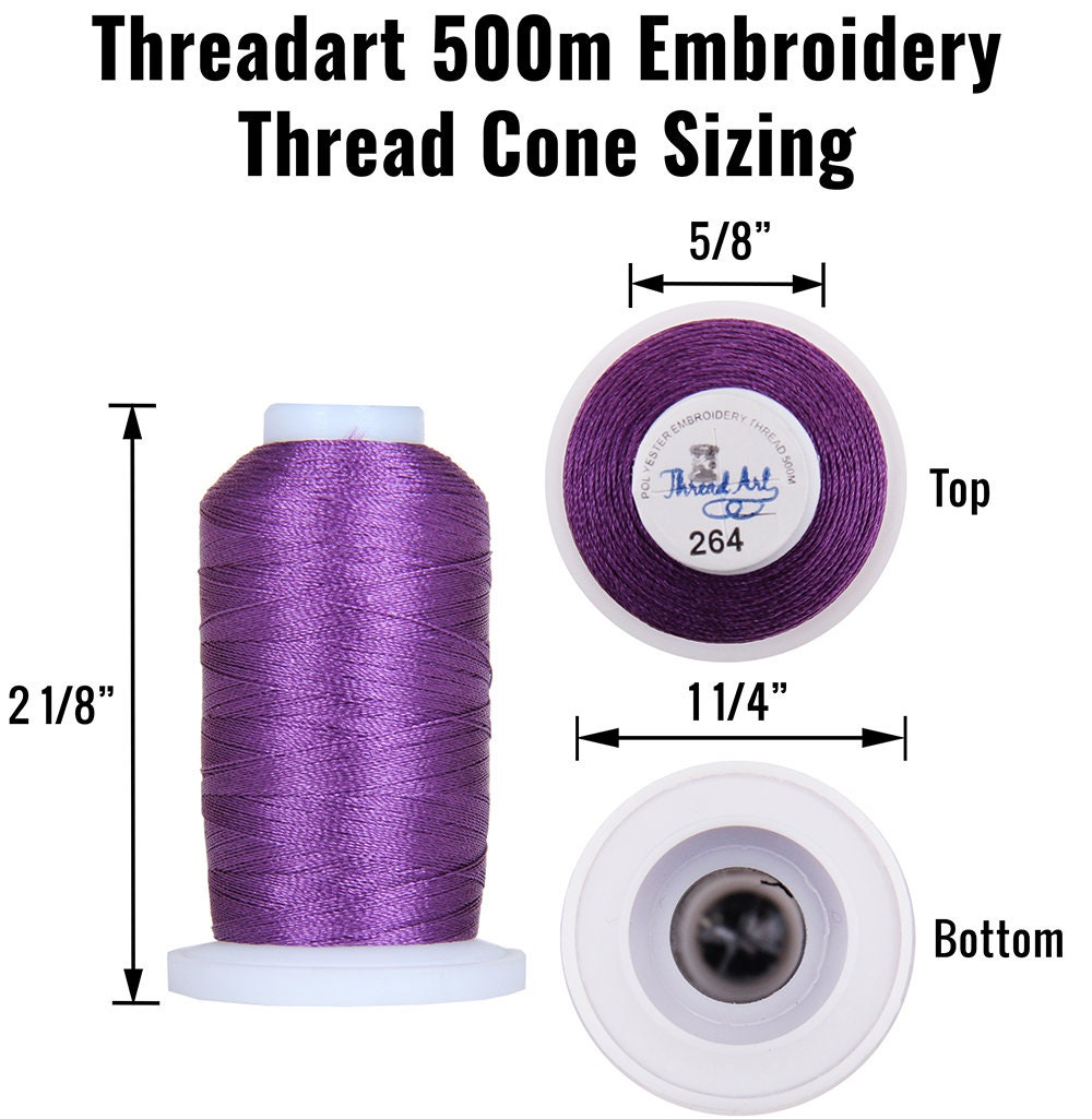 50 Cones Poly Embroidery Thread Brother 550 Yards