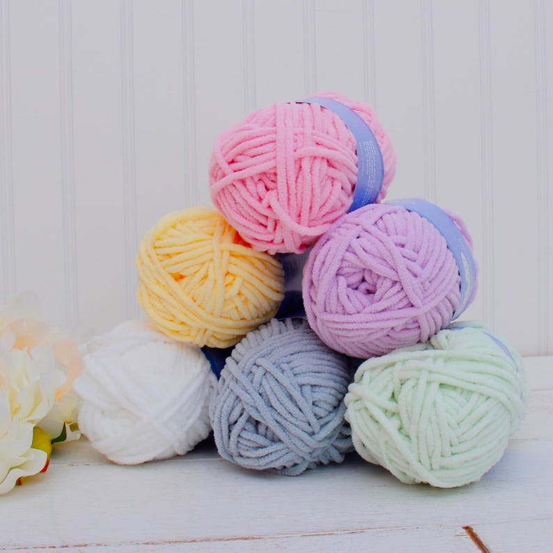 Super Soft Chenille Yarn in 20 Color Options - Plush Fluffy Velvet #5 - 50 gram skeins - 60 yds Chunky Weight image 10