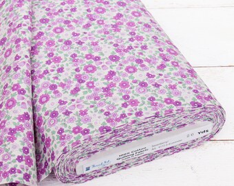 Threadart Sevenberry Purple Ditsy Floral Cotton Quilting Fabric - 1, 3 & 10 Yard Cuts