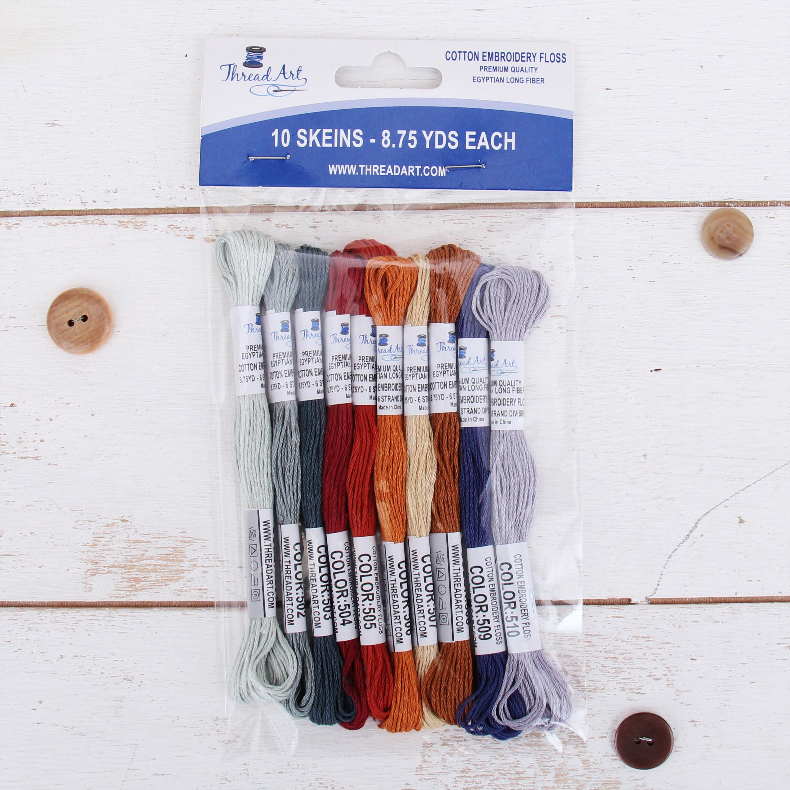 ThreadArt Premium Egyptian Cotton Embroidery Floss - 12 Skeins, Moss Green, 8.75 Yards Each | For Hand Embroidery & Crafts