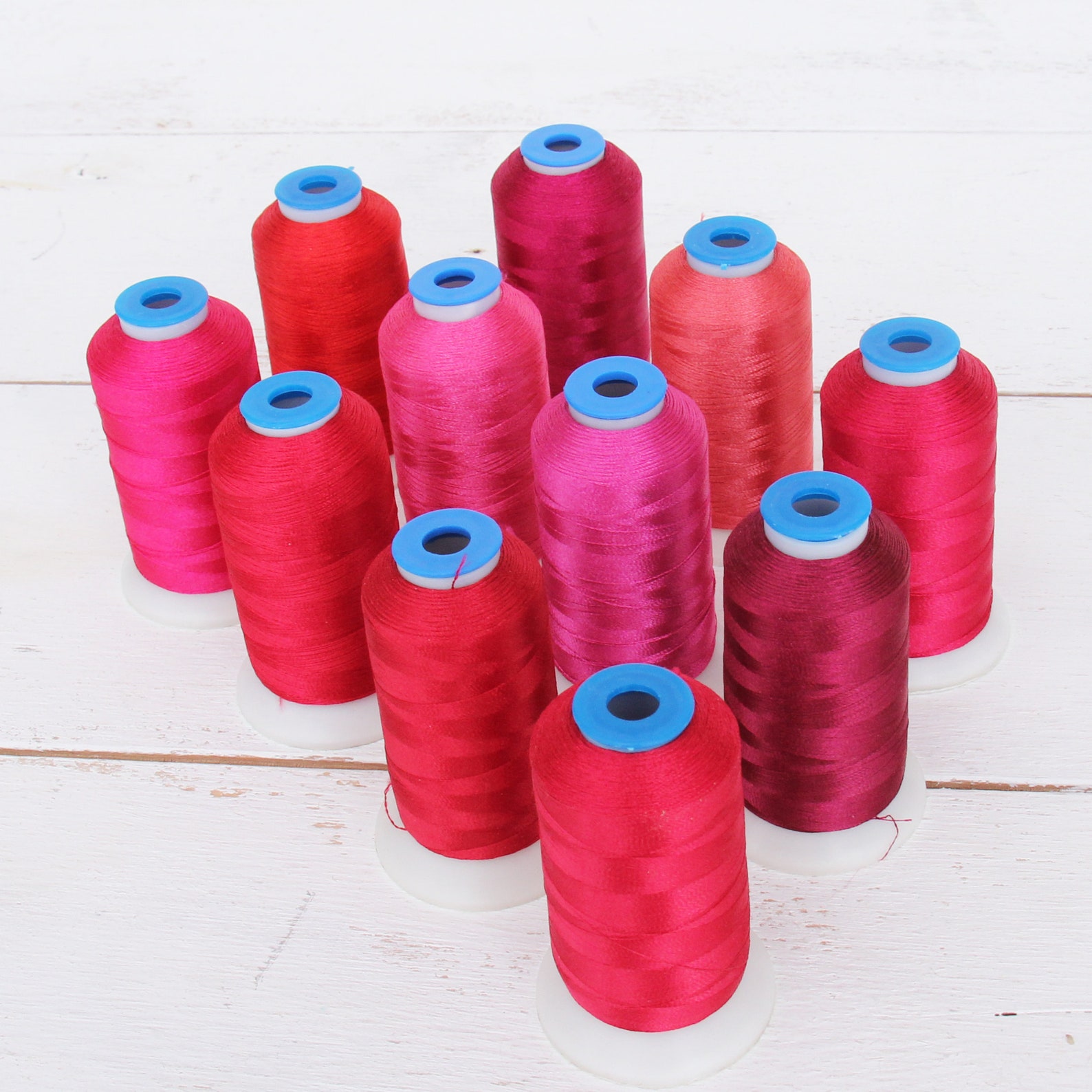 Polyester Machine Embroidery Thread Set 11 Red Color Builder Etsy