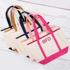 Monogrammed Tote Bag  - Custom Canvas Tote Bag - Embroidered With Initials