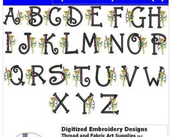 Gymnast Font Machine Embroidery Design Set - Gymnastics Alphabet - 26 Designs - 9 Formats - Threadart