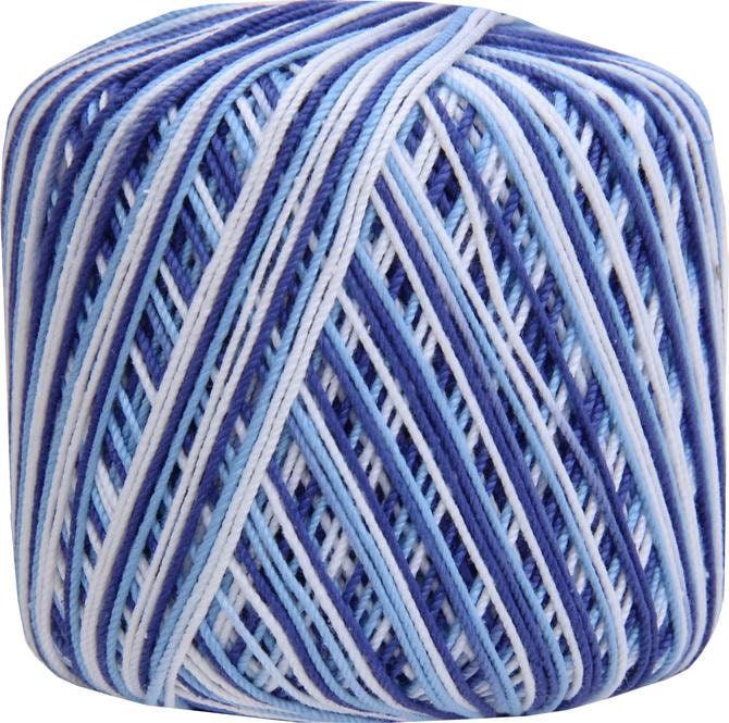 Threadart - Gomitoli Di Filo Per Uncinetto In Cotone Puro 100% - Misura 10, Colore 51 Variegato - Confezione Da 3 - 4