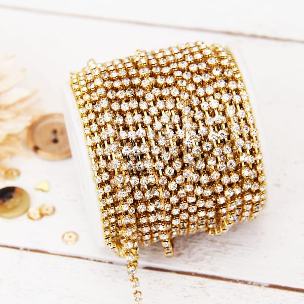 Rhinestone Chain - Etsy