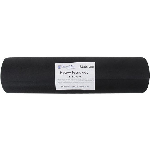 Black Tearaway Embroidery Stabilizer Heavy Weight 2.8 Oz 