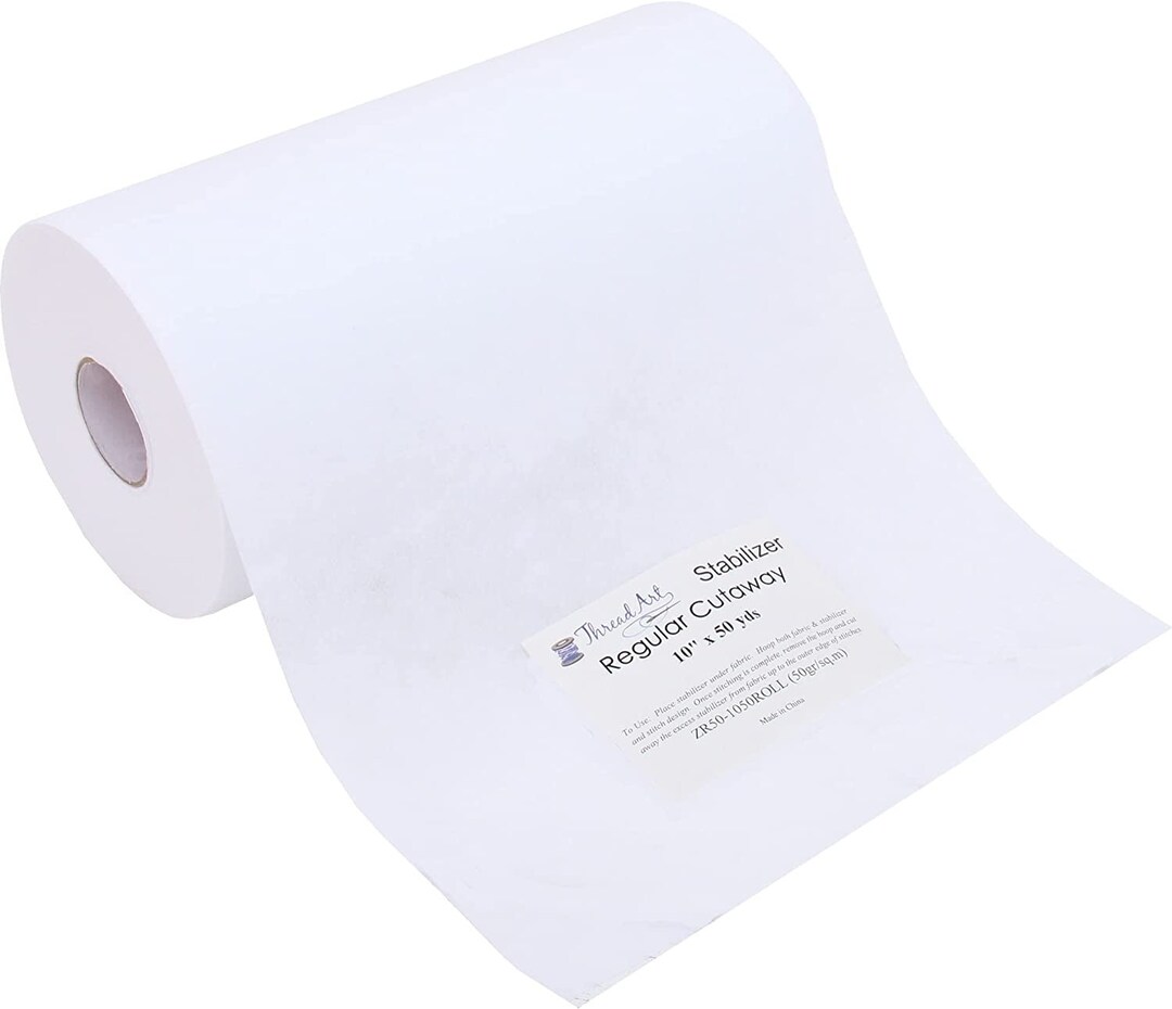 Cutaway Embroidery Stabilizer - 2.5oz White, 10x12 Inch, 100 Sheets, For Machine Embroidery Backing