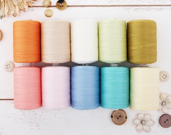 Cotton Quilting Thread Set - 10 Spring Tones - 1000 Meters