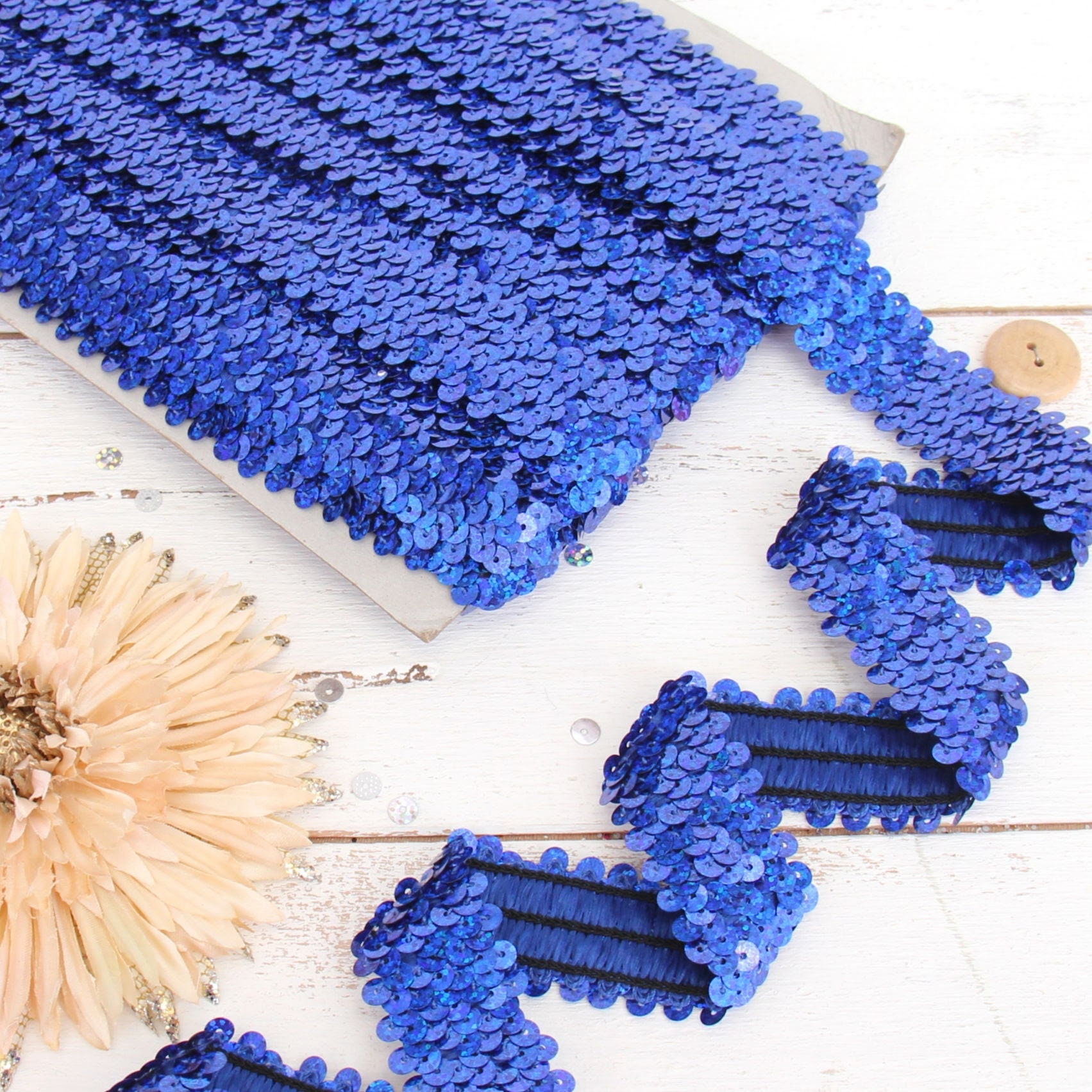 Stretch Sequin Trim Roll 1 Wide 11 Yards Length Etsy UK