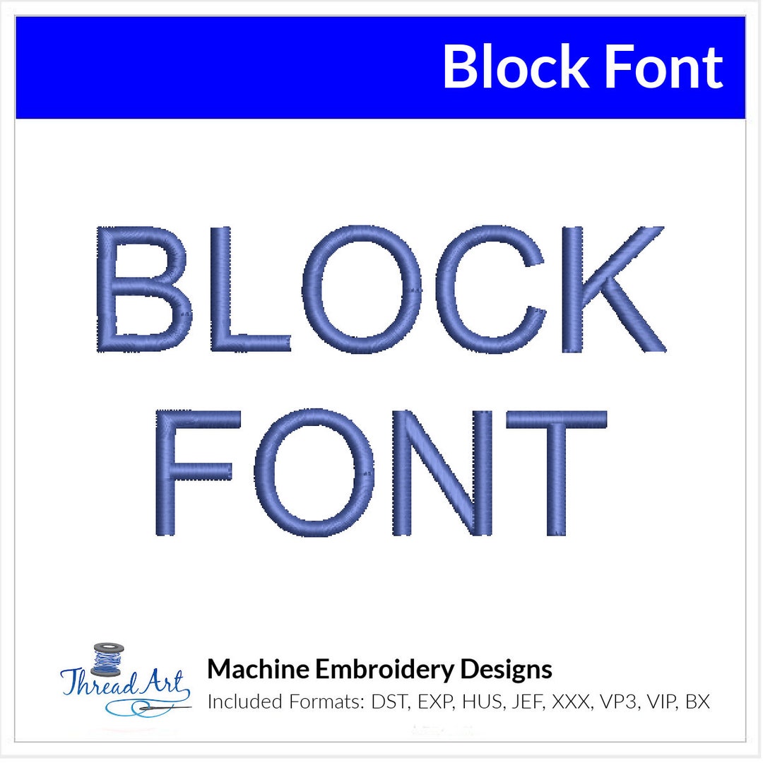 Block Font Machine Embroidery Design Set - Alphabet Letters BX Font ...