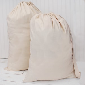 Laundry Bag Duffle Bag Large Spacious Drawstring 100% Sturdy Cotton Canvas with Strap for College Students Dorm Clothes Hamper Storage
