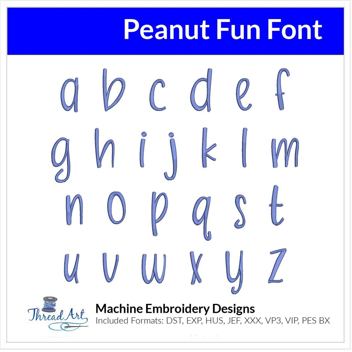 Peanut Fun Font Machine Embroidery Design Set - Alphabet Letters BX ...