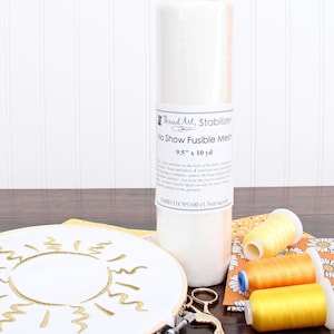 No Show Fusible Mesh Roll - 9.5"x10yd - Embroidery Stabilizer Backing