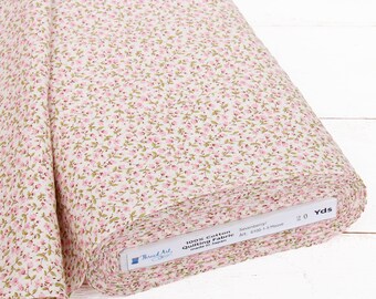 Threadart Sevenberry Mauve Rosebud Cotton Quilting Fabric - 1, 3 & 10 Yard Cuts