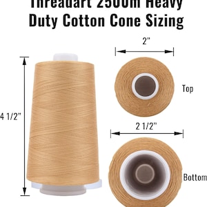 Heavy Duty Cotton Quilting Thread 2500 Meter Cones image 2