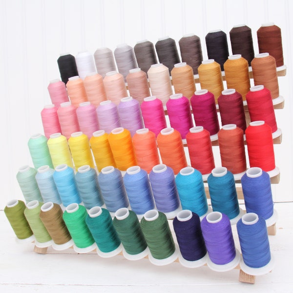 Hilo de coser multiusos - Disponible en más de 60 colores - 600 metros cada uno