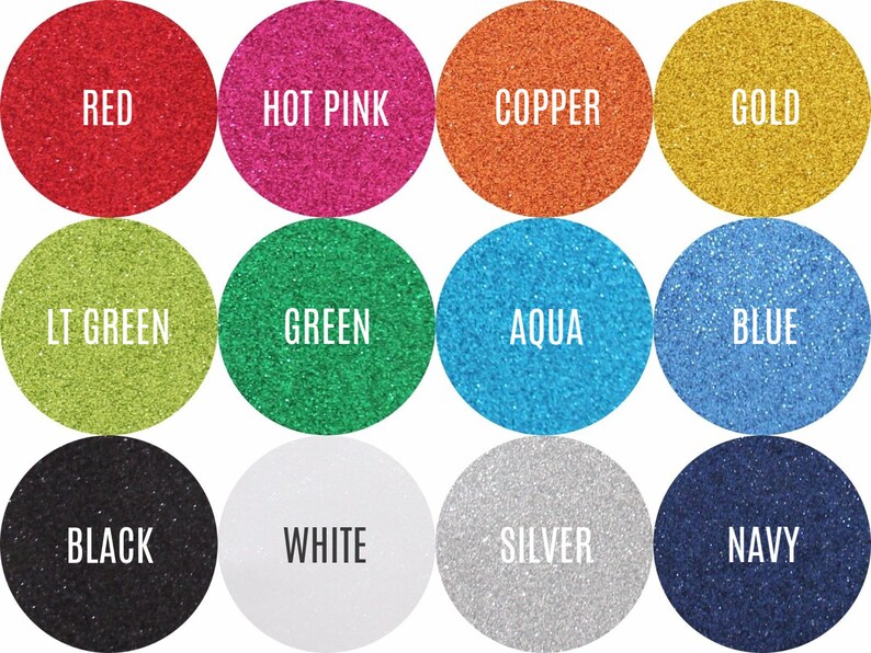12 Sheets Glitter Heat Transfer Vinyl Sheets 13 Color | Etsy