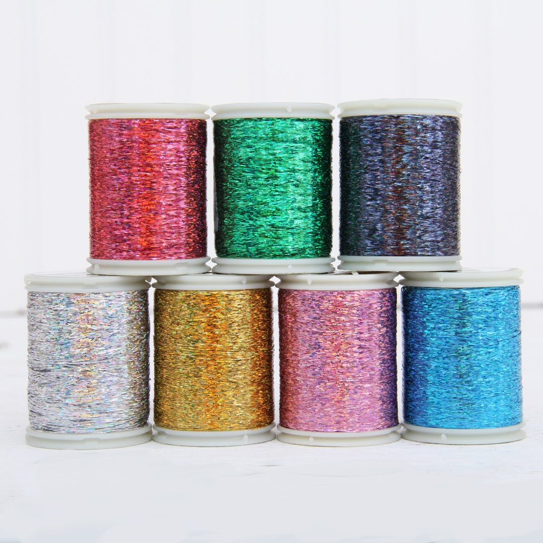 Holographic Sparkle Thread by Threadart - 7 Colors Available - Etsy