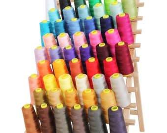 Serger Overlock Sewing Thread Cone - 50 Different Colors - ThreadArt Spun Polyester Huge 2750 Yd Cones 40 Wt. Tex 27