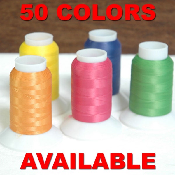 Fil de nylon laineux Serger Stretchy 1000 mètres par cône Laineux 50 couleurs disponibles - Threadart