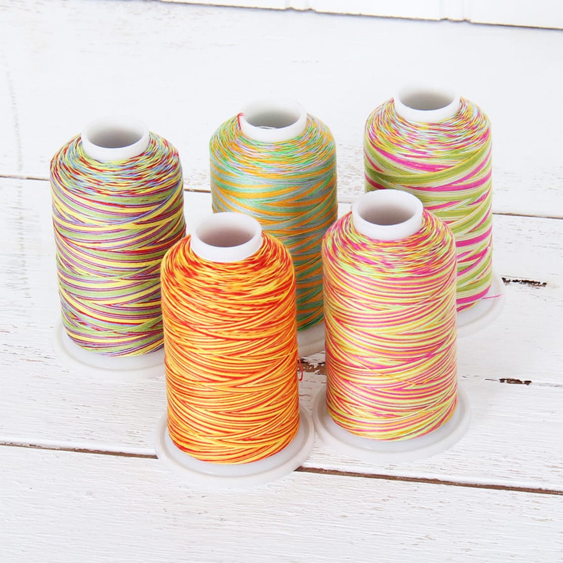 Multicolor Cotton Quilting Thread Set 6 Rainbow Variegated Etsy