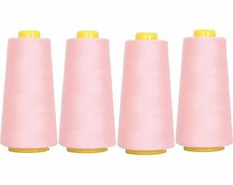 4 Big Cones Mauve Serger Sewing Thread 2750 Yd Tex 27 40s2 - Threadart