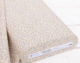 Threadart Sevenberry Lavender Rosebud Cotton Quilting Fabric - 1, 3 & 10 Yard Cuts