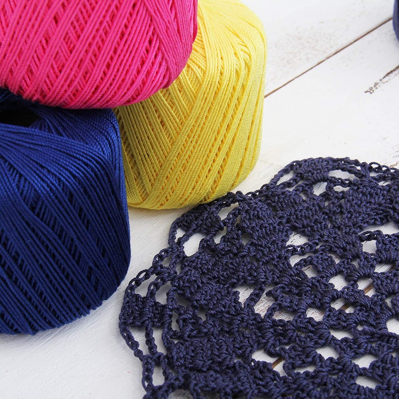 Cotton Crochet Thread - 30 Different Color Options - Size 10 bild 4