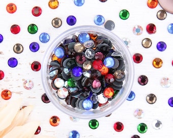 Hot Fix Rhinestones - Iron On Stones - 30 Colors and 5 Sizes - Several Options - Crystal