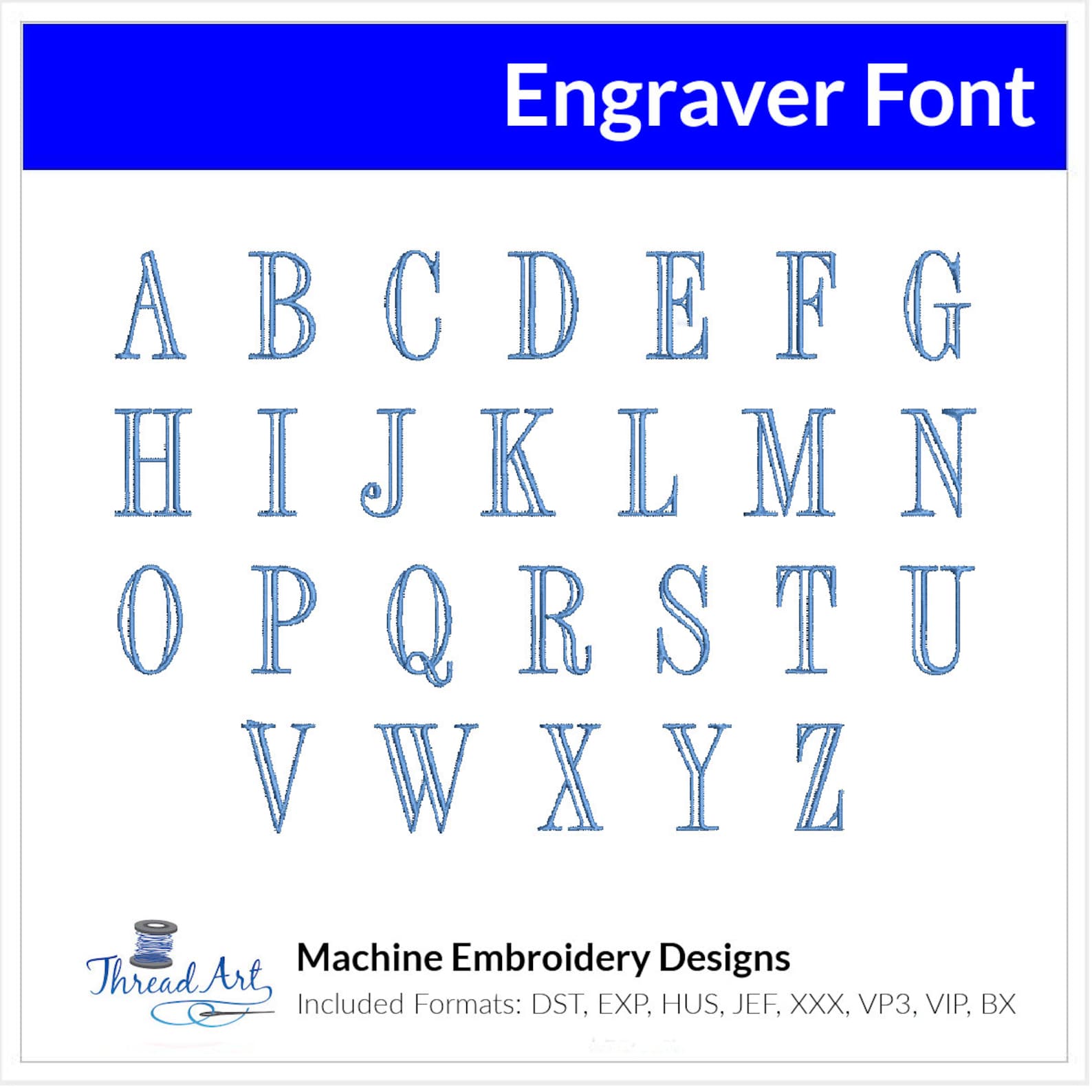 Engraver Font Machine Embroidery Design Set - Alphabet Letters BX Font ...