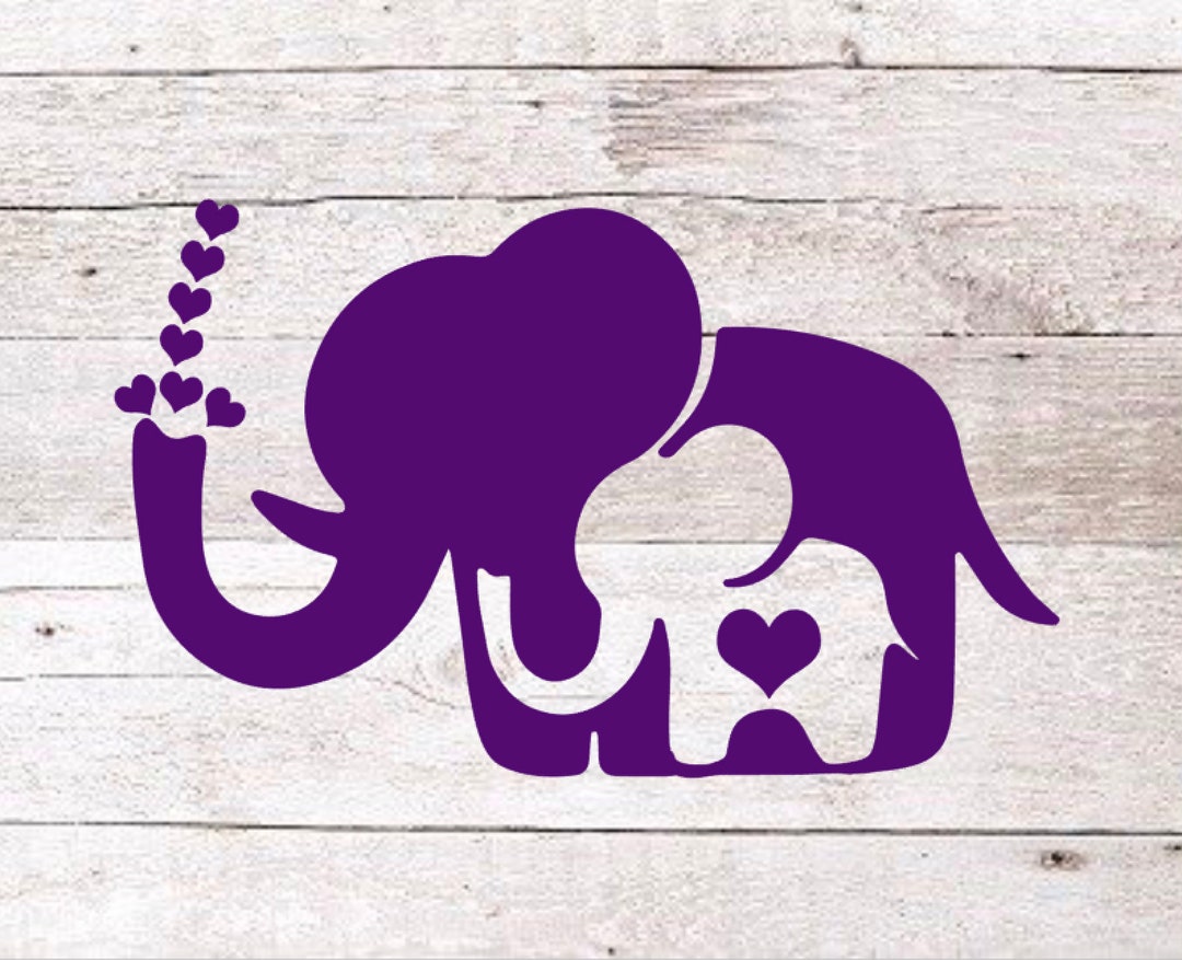 Mama Elephant Decal Baby Elephant Decal Elephant Decal Yeti Decal