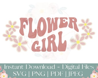 Flower Girl SVG | Groovy Kid SVG | Flower Girl Proposal | Retro Toddler SVG | Cute Toddler svg | Toddler Shirt | Retro Shirt | Hippie kid