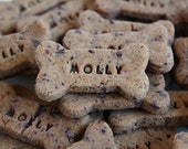 Bodacious Blueberry, All Natural Dog Treat: Low Fat, Personalized, Gluten-Free, Homemade, Gourmet "Mini" Bone
