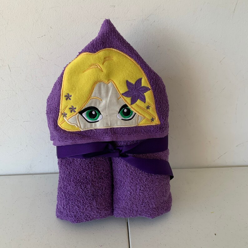 rapunzel hooded towel