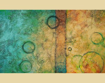 Abstract Acrylic Painting Original Fine Art orange and yellow | Etsy