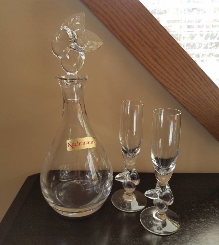 Vintage Nachtmann Decanter Crystal Liquor Bottle Shot Glass Etsy
