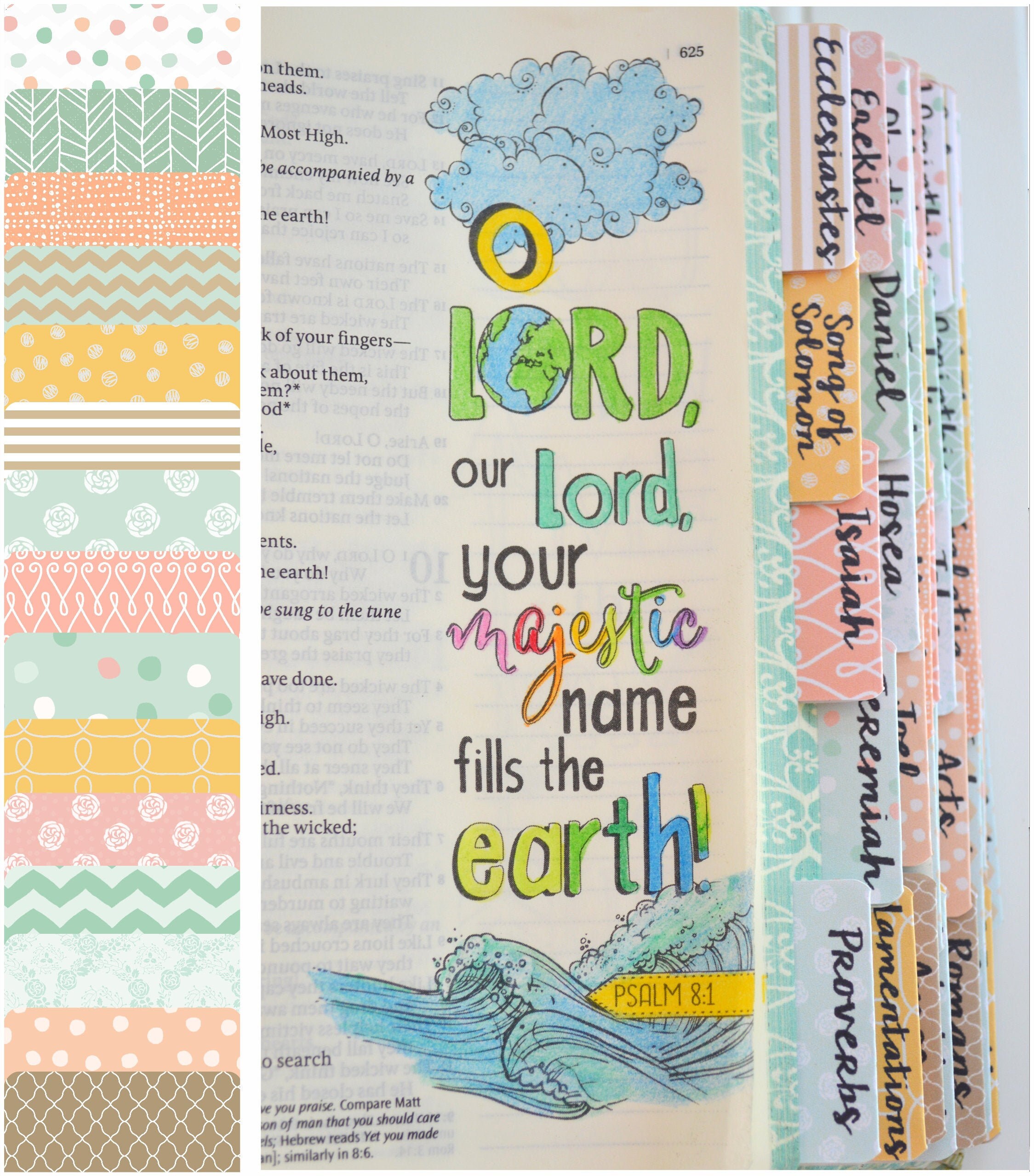 Bible Tabs with Laminating Stickers Self Adhesive Books of Etsy
