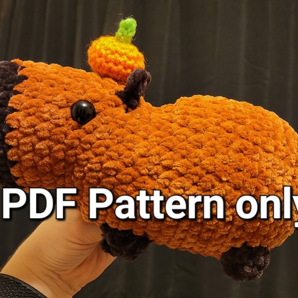 PDF Pattern only Capybara crochet pattern with optional tangerine pattern add-on