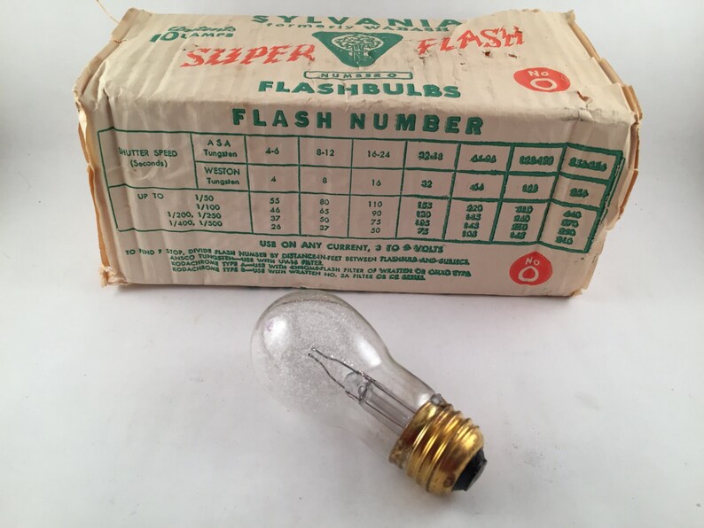 Flash Bulbs Sylvania Super Flash Bulbs Vintage Flash Bulbs Etsy