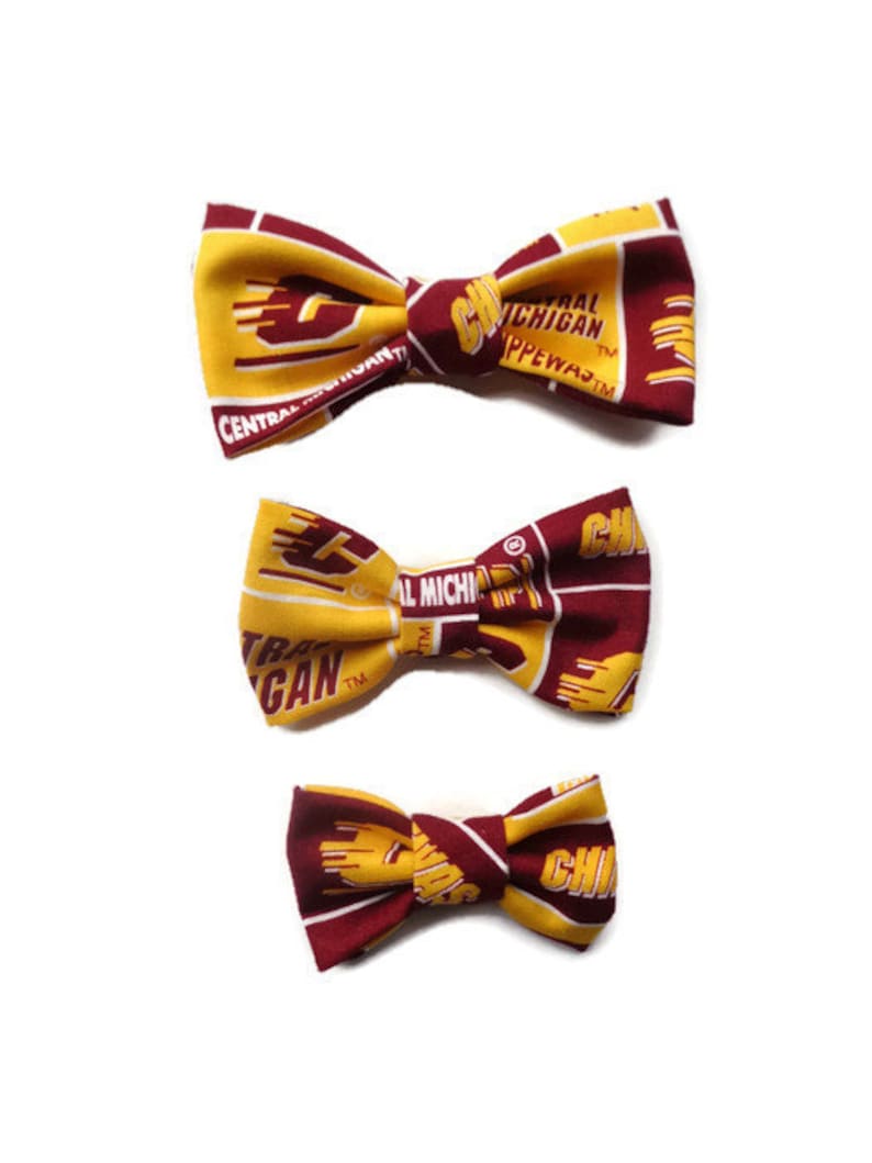 Central Michigan University Dog Bow Tie