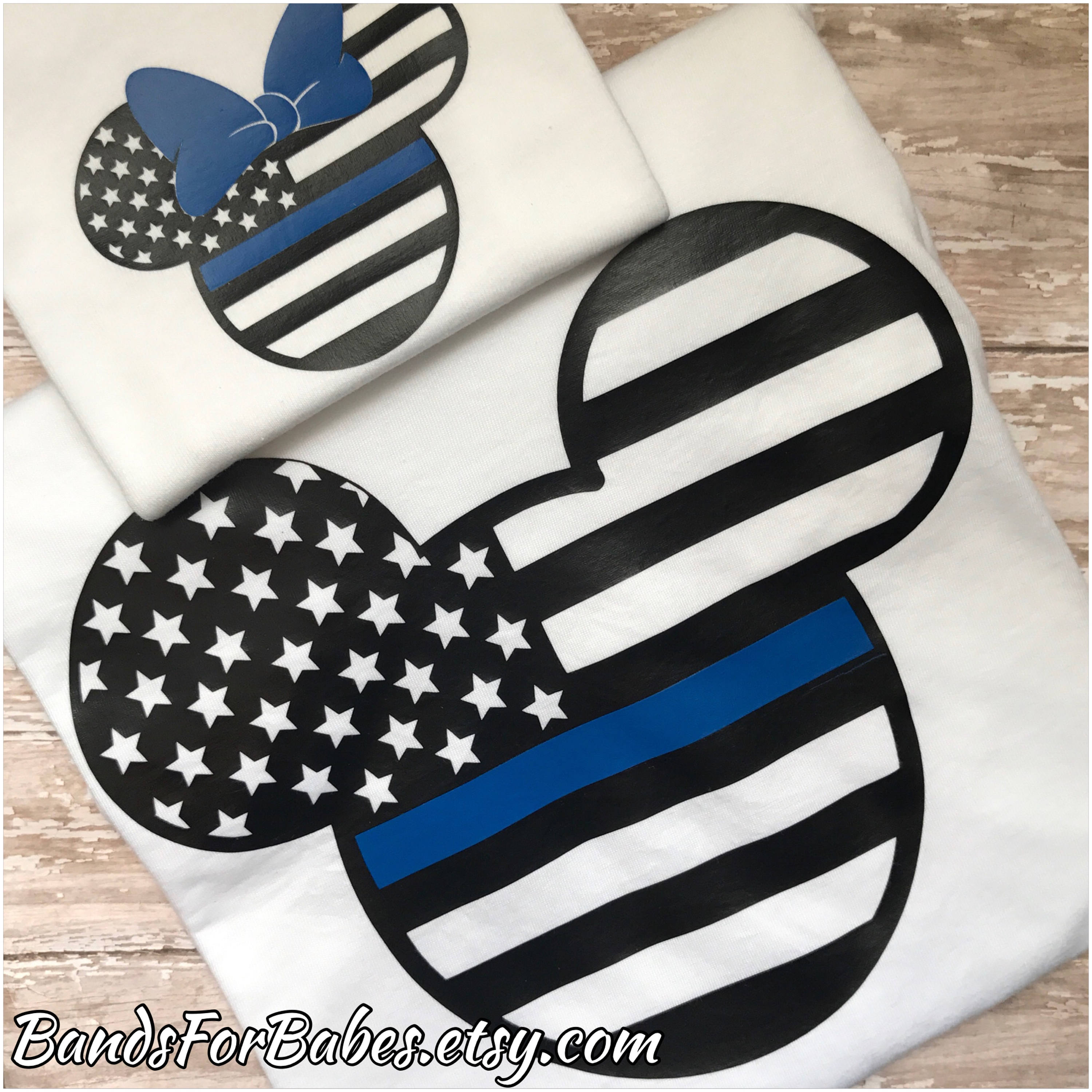 Blue Line Mickey Mouse Inspired Shirt 