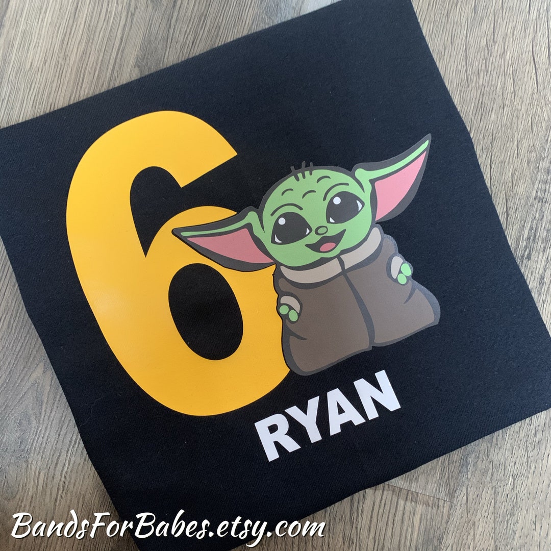 Custom Baby Yoda Birthday Shirt Boys Star Wars Tshirt Yoda Etsy