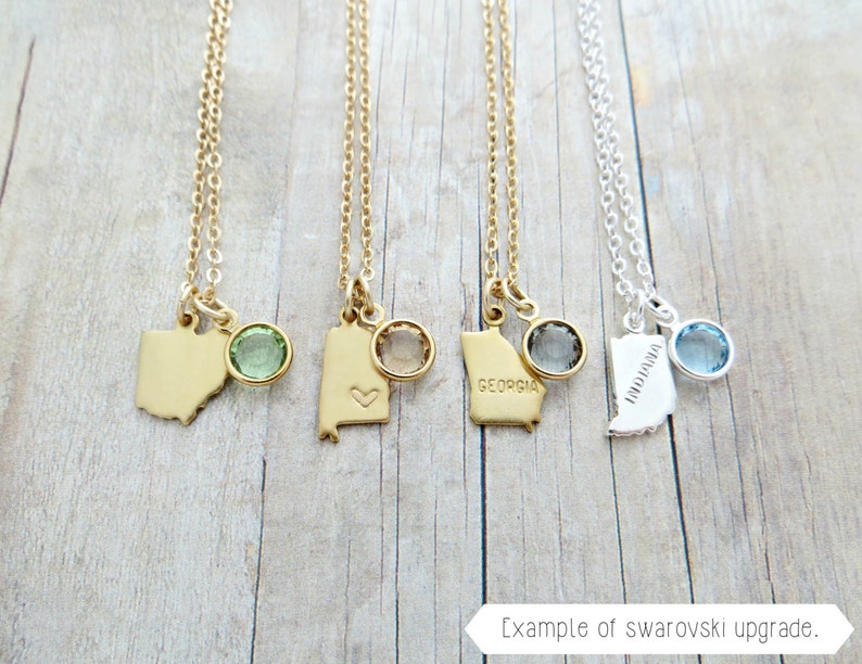 Kansas Necklace Kansas State Charm Necklace Personalized in Etsy