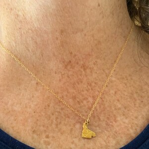 State Charm Personalized Gold Necklace with Two States State Charm Necklace, State Necklace, Double States, Gold Plated, 14k Gold Filled image 5