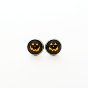 Kolczyki Jack O Lantern Pumpkin ze sztyftem - Wybierz kolor tacy